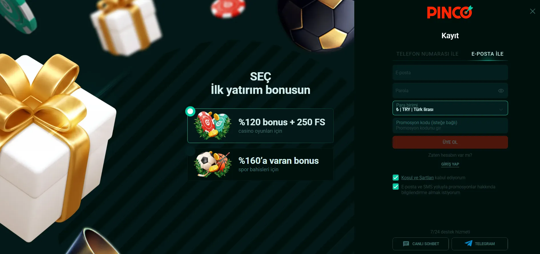 Pinco Casino kolay üyelik ve giriş işlemleri: hesap açma ve doğrulama Pinco Casino kolay üyelik ve giriş işlemleri